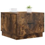 vidaXL Table basse Chêne fumé 49 x 50 x 37 cm Bois d'ingénierie
