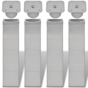 4 pieds carrées de canapé en nickel brossé 180 mm