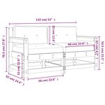 vidaXL Chaises de jardin et coussins lot de 2 gris bois de pin massif