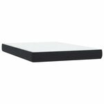 vidaXL Sommier à lattes de lit avec matelas noir 140x210 cm velours