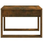 vidaXL Table d'appoint Chêne fumé 50x50x35 cm Bois d'ingénierie