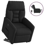vidaXL Fauteuil inclinable électrique noir tissu