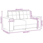 vidaXL Canapé causeuse gris foncé 120 cm velours