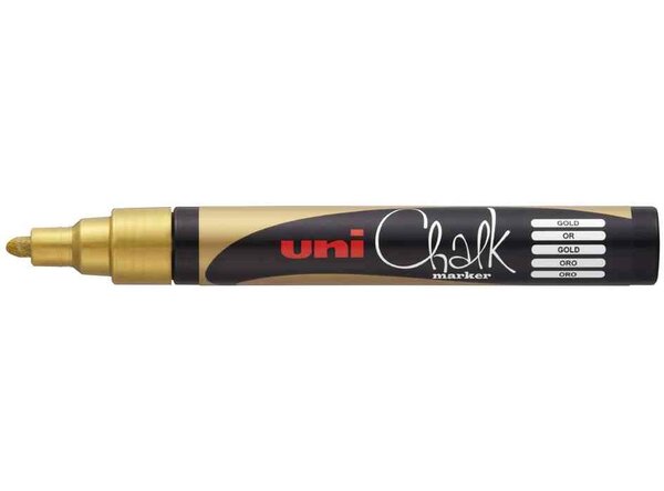 Marqueur craie pointe conique moyenne PWE5M OR Or UNI-BALL
