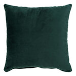 Coussin carré en velours vert foncé foncé 40 x 40 cm
