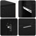 vidaXL Bureau d'angle avec tiroir 2 Pièces Chêne noir 102 x 50 x 75 cm