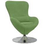 vidaXL Fauteuil œuf Vert clair Velours
