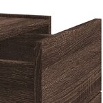 vidaXL Table de chevet murale chêne marron 45x30x35 cm