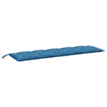 vidaXL Coussins de banc de jardin lot de 2 bleu mélangé tissu