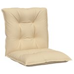 vidaXL Coussins de chaise de jardin à dossier bas lot de 4 beige