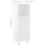 vidaXL Armoire de salle de bain Blanc 30x30x95 cm Bois d'ingénierie