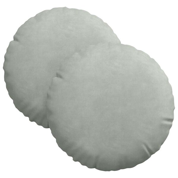 vidaXL Coussins de siège 2 pc Velours Gris clair Ø30 x 13 cm