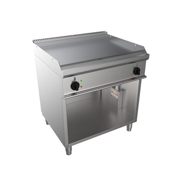 Fry-top electrique inox 304 sur meuble ouvert - l2g -  - acier inoxydable800 700x800x850mm
