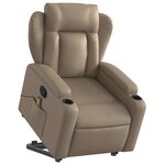 vidaXL Fauteuil inclinable de massage Cappuccino Similicuir