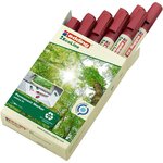 Marqueur Permanent Ecoline 22 Rechargeable Rouge Pointe Biseautée 1-5 mm x 10 EDDING