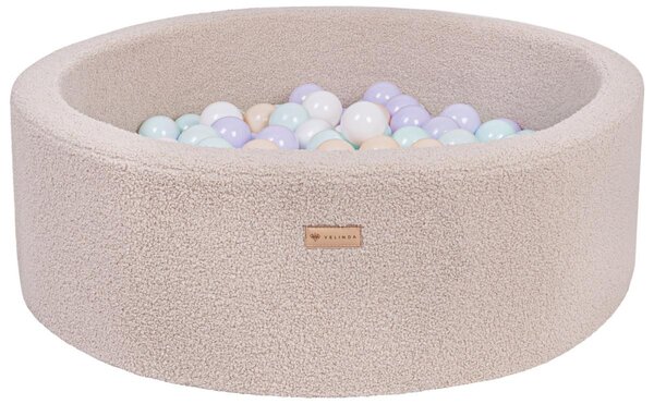 Piscine à balles en boucle + 200 balles  cappuccino/blanc  violet  cappuccino  Menthe