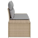 vidaXL Sofa de jardin 2 places avec rangement et coussins beige en poly rotin
