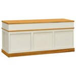 Banc banquette d'entrée de rangement à chaussures 100 x 35 x 45 cm bois de paulownia massif 02_0021253