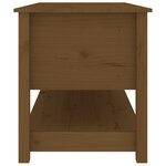 vidaXL Table basse Marron miel 102x49x55 cm Bois massif de pin