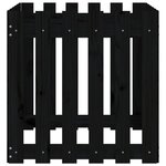 vidaXL Jardinière avec design de clôture noir 60x60x60 cm pin massif
