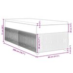 vidaXL Sommier à lattes de lit et matelas Gris foncé 80x200 cm Velours