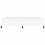 vidaXL Cadre de lit avec matelas Blanc pur 160 x 200 cm tissu