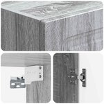 vidaXL Armoire Murale 33 x 34 5 x 90 cm Bois d'ingénierie Sonoma gris