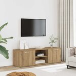 vidaXL Meuble TV chêne artisanal 120x34x37 cm bois d'ingénierie