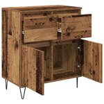 vidaXL Buffet Bois Ancien 60 x 35 x 70 cm Bois d'ingénierie et fer