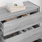 vidaXL Buffet Gris Sonoma 79 x 36 x 75.5 cm Bois d'ingénierie