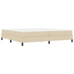 vidaXL Lit à ressorts avec matelas Crème 200 x 200 cm tissu
