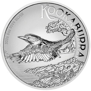Monnaie AUSTRALIAN KOOKABURRA Incused 5 Oz Argent 8$ Australia 2026
