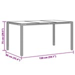 vidaXL Ensemble de bistro de jardin 7 Pièces coussins gris poly rotin