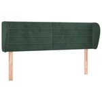vidaXL Tête de lit avec oreilles Vert foncé 147x23x78/88 cm Velours