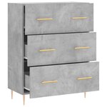 vidaXL Buffet gris béton 69 5x34x90 cm bois d'ingénierie