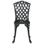 vidaXL Chaise de jardin 2 Pièces Noir 39 x 40 x 87cm Aluminium