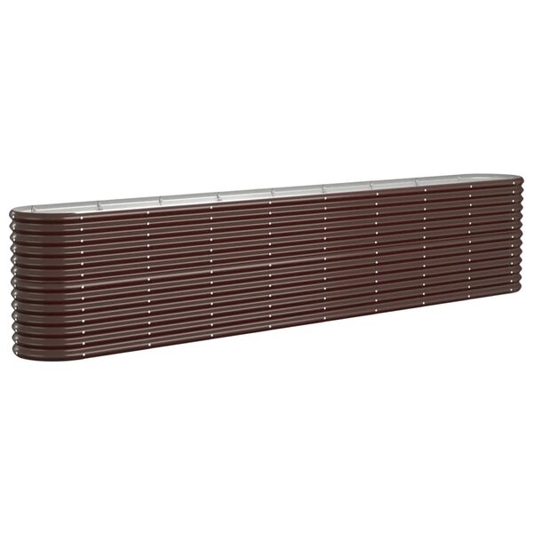 vidaXL Lit surélevé de jardin Acier enduit de poudre marron
