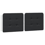 vidaXL Coussin de tête de lit Zadar noir et blanc 120 cm similicuir