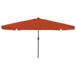 vidaXL Parasol de jardin Rouge et Noir 395 x 395 x 245 cm
