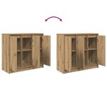 vidaXL Buffet chêne artisanal 85x34x76 cm bois d'ingénierie