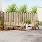 vidaXL Ensemble de canapés d'extérieur 7 Pièces Naturel et Beige