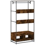 vidaXL Armoire chêne fumé 90x50x180 cm bois d'ingénierie