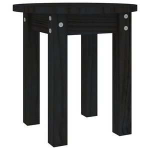 vidaXL Table basse Noir Ø 35x35 cm Bois massif de pin