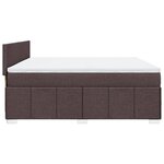vidaXL Sommier à lattes de lit avec matelas Marron foncé 180x200 cm