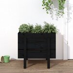 vidaXL Jardinière noir 62x50x57 cm bois massif de pin