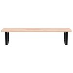 vidaXL Étagère de vasque murale acier et bois de chêne massif