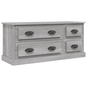 vidaXL Meuble TV sonoma gris 100x35 5x45 cm bois d'ingénierie