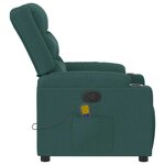 vidaXL Fauteuil de massage inclinable Vert foncé Tissu