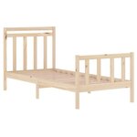 vidaXL Cadre de lit bois massif 90x190 cm simple