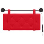vidaXL Tête de lit suspendue Avec lumière LED Rouge Simili cuir